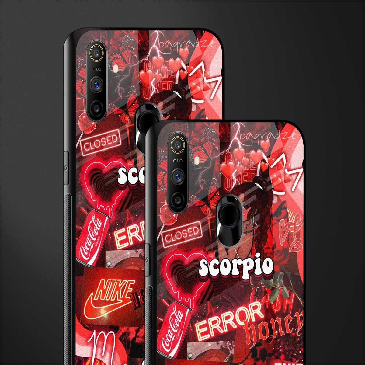scorpio aesthetic collage glass case for realme narzo 10a image-2