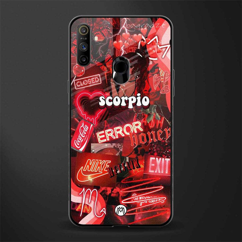 scorpio aesthetic collage glass case for realme narzo 10a image