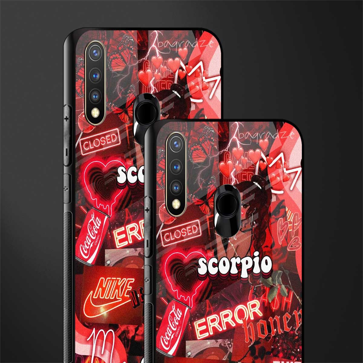 scorpio aesthetic collage glass case for vivo y19 image-2