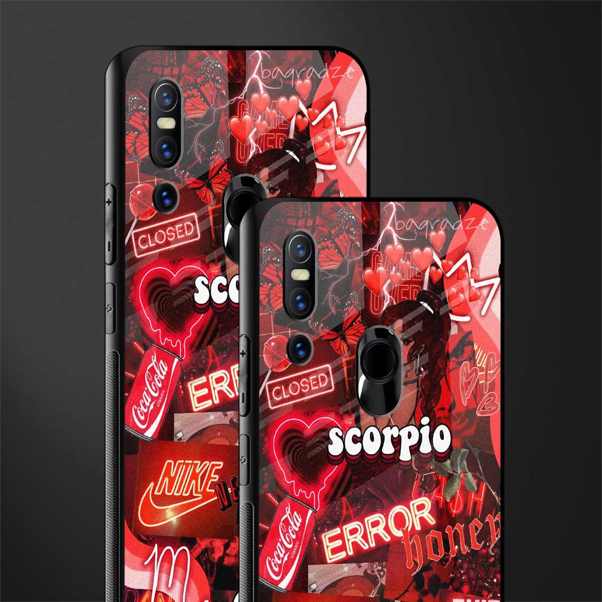 scorpio aesthetic collage glass case for vivo v15 image-2
