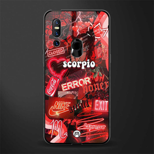 scorpio aesthetic collage glass case for vivo v15 image