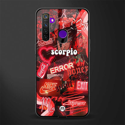 scorpio aesthetic collage glass case for realme 5 image