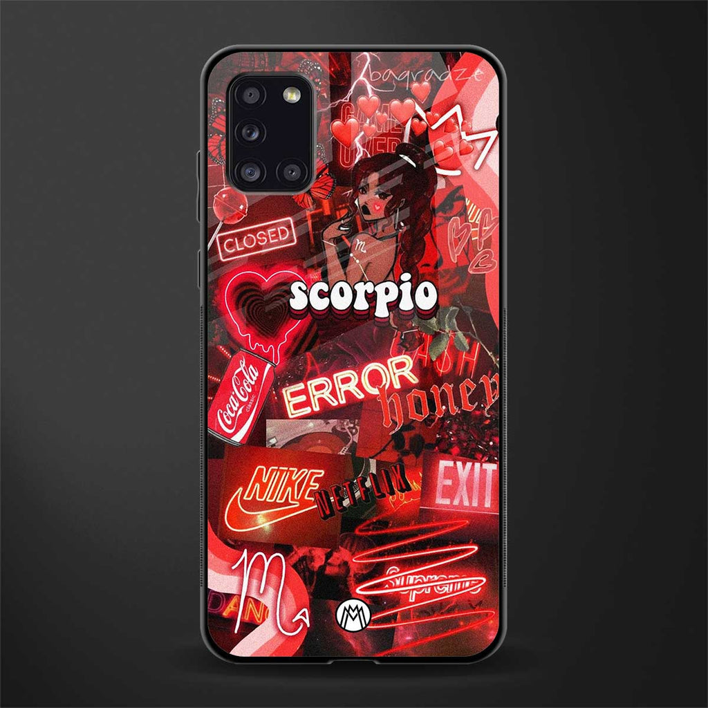 scorpio aesthetic collage glass case for samsung galaxy a31 image