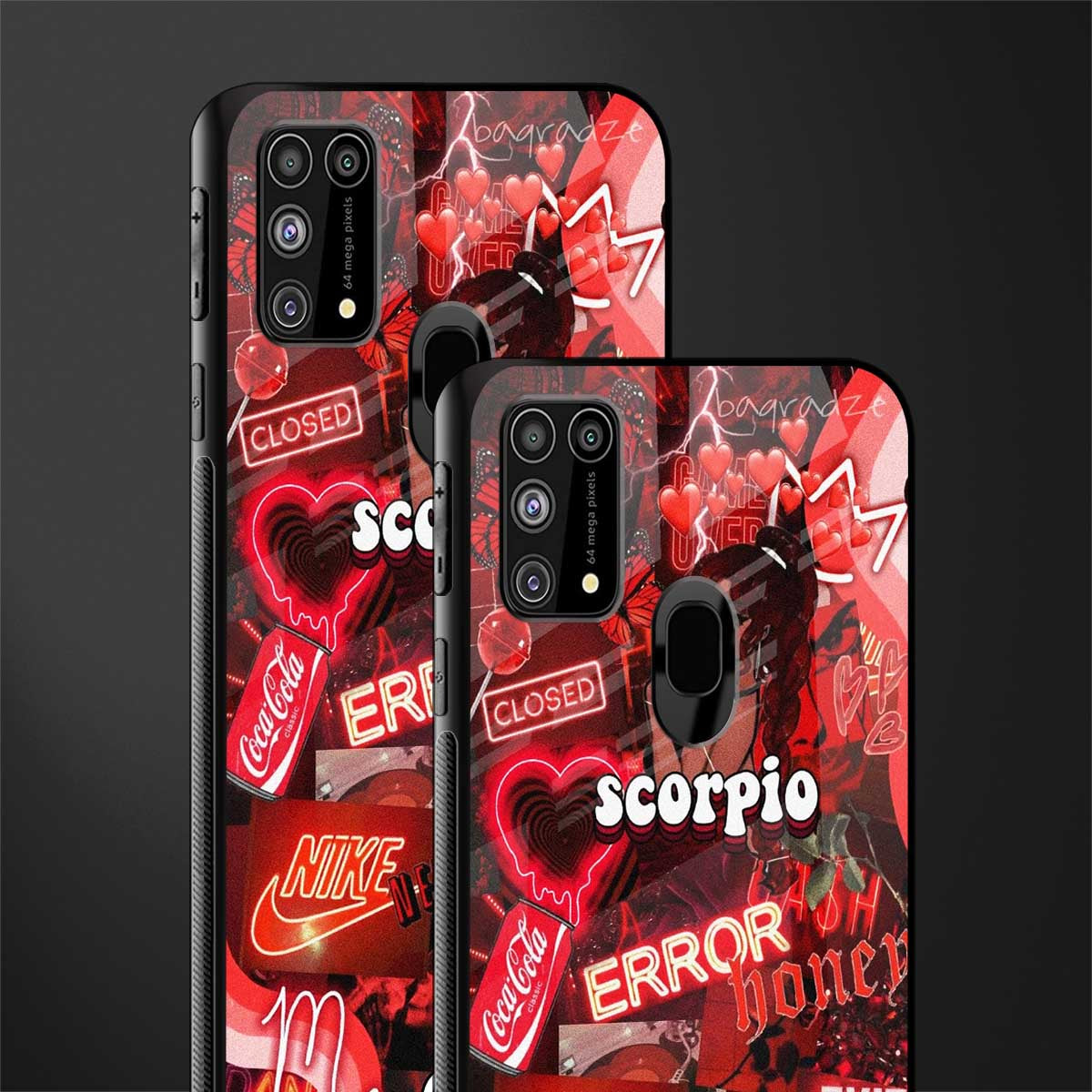 scorpio aesthetic collage glass case for samsung galaxy f41 image-2