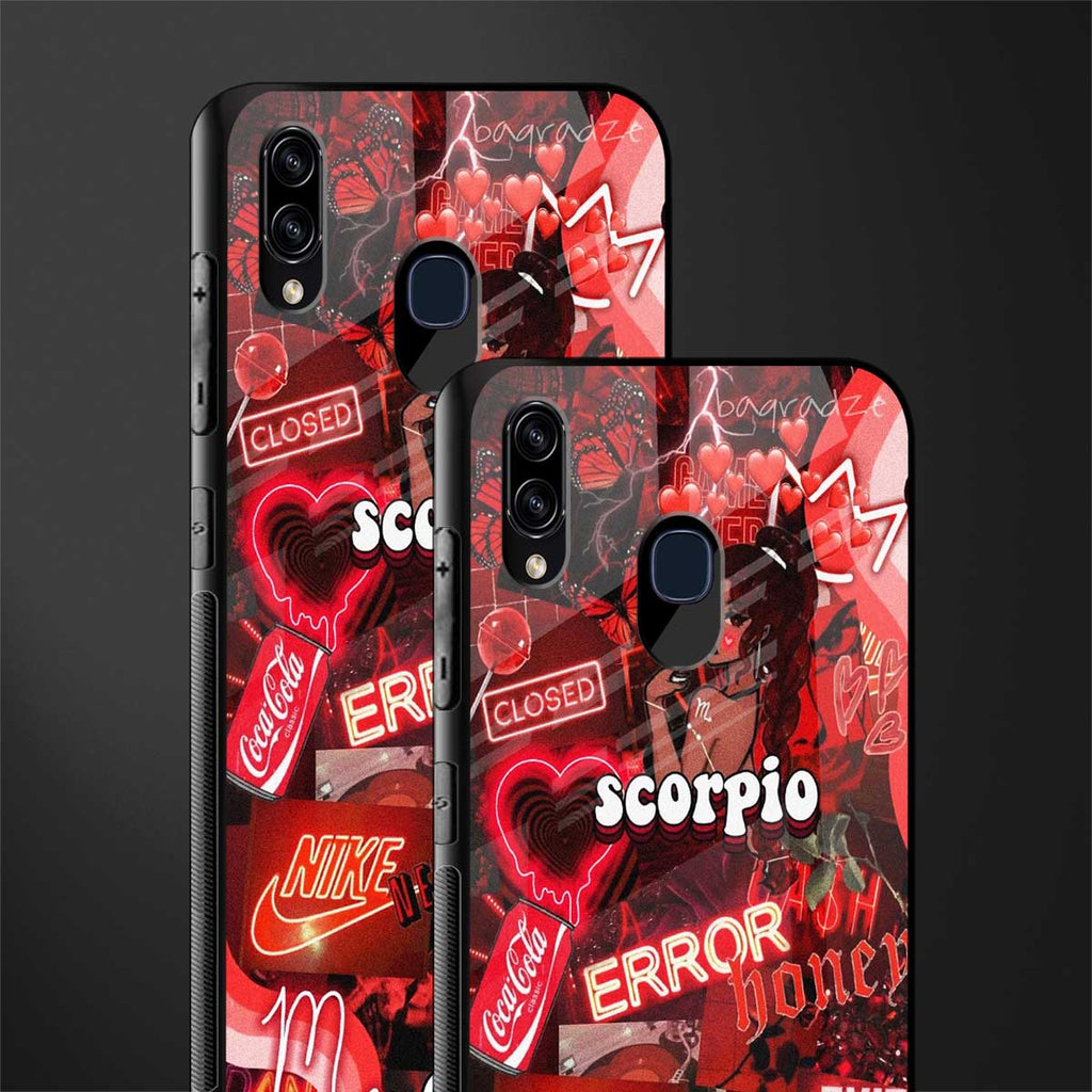 scorpio aesthetic collage glass case for samsung galaxy a20 image-2