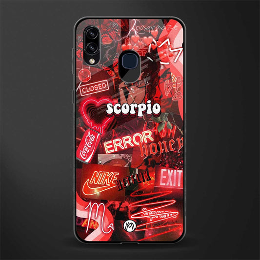 scorpio aesthetic collage glass case for samsung galaxy a20 image