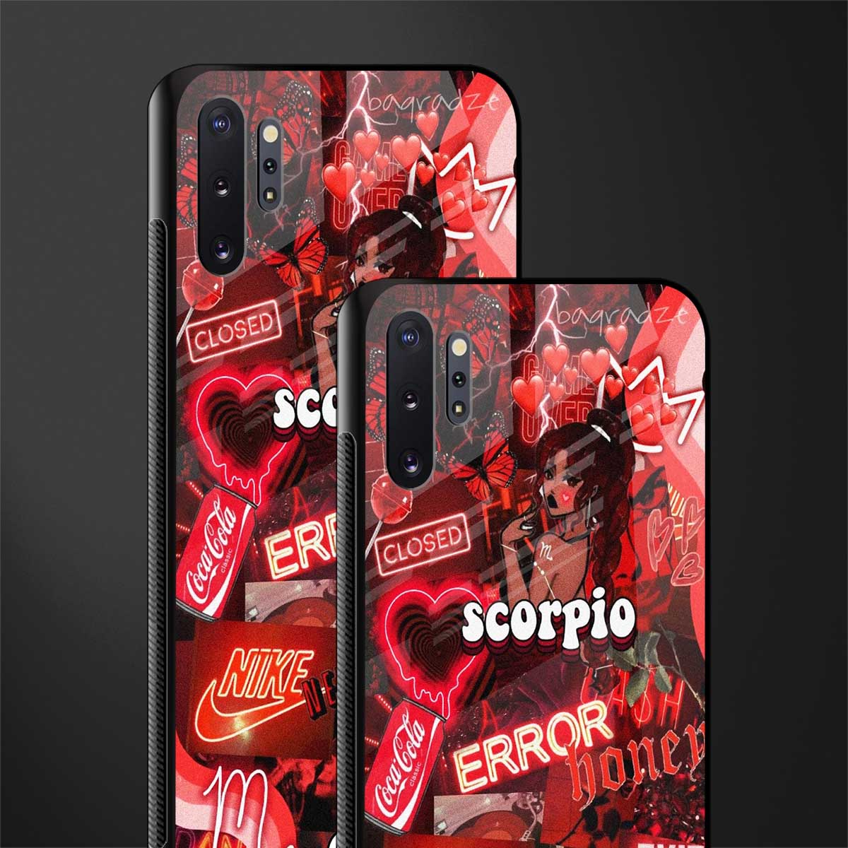 scorpio aesthetic collage glass case for samsung galaxy note 10 plus image-2