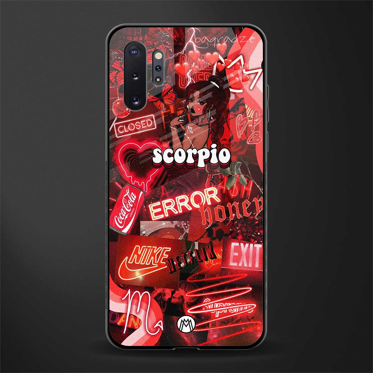 scorpio aesthetic collage glass case for samsung galaxy note 10 plus image