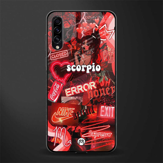 scorpio aesthetic collage glass case for samsung galaxy a70 image