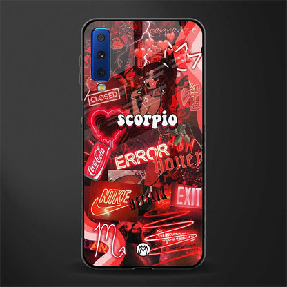 scorpio aesthetic collage glass case for samsung galaxy a7 2018 image