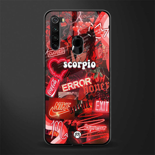 scorpio aesthetic collage glass case for redmi note 8 image