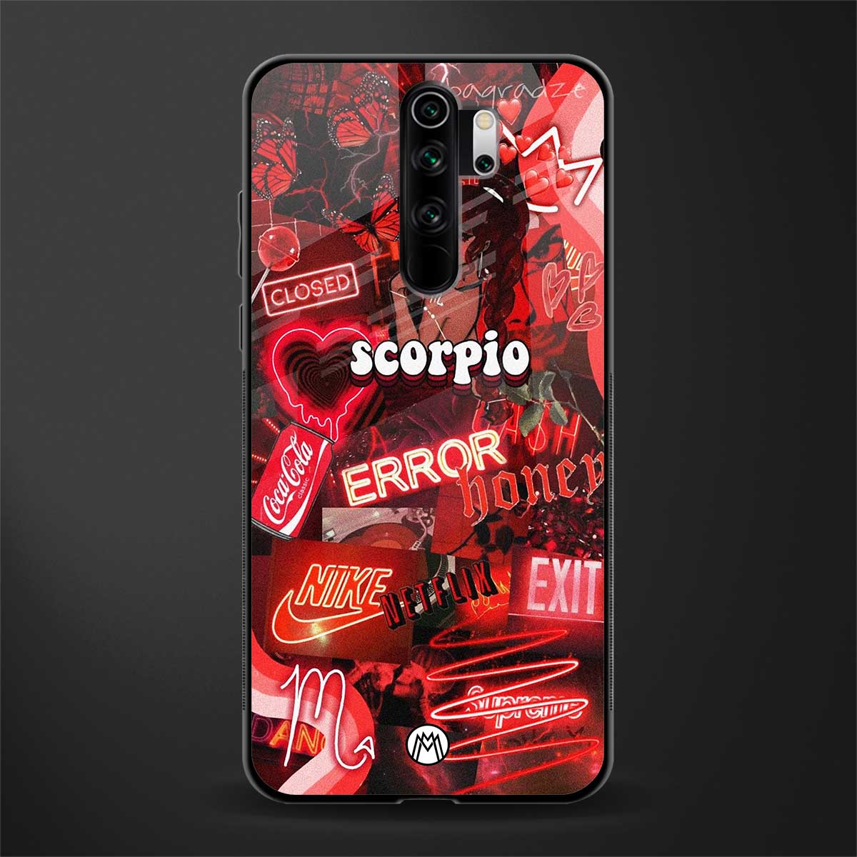 scorpio aesthetic collage glass case for redmi note 8 pro image