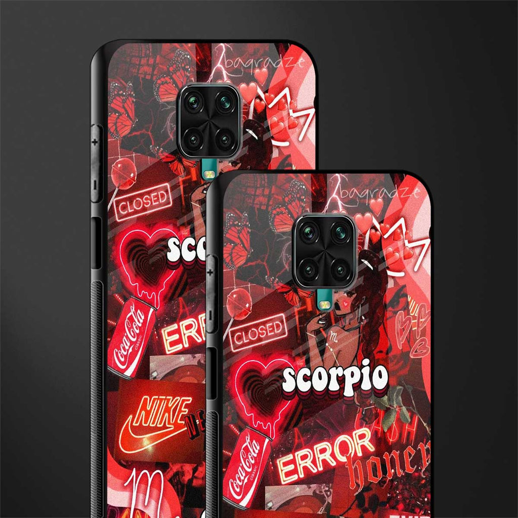 scorpio aesthetic collage glass case for redmi note 9 pro image-2