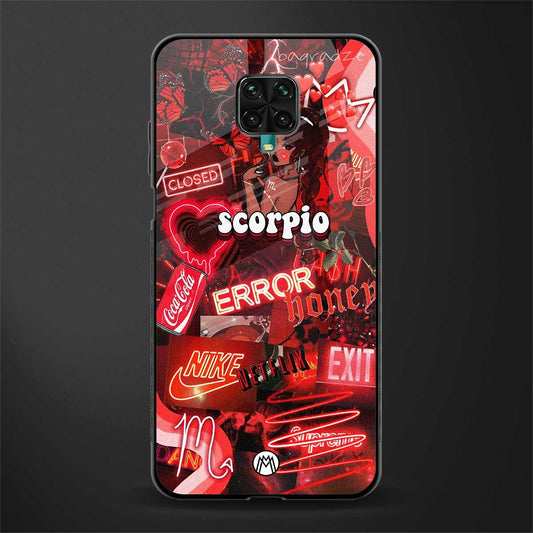 scorpio aesthetic collage glass case for redmi note 9 pro max image