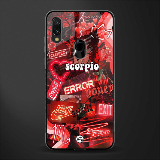 scorpio aesthetic collage glass case for redmi note 7 image