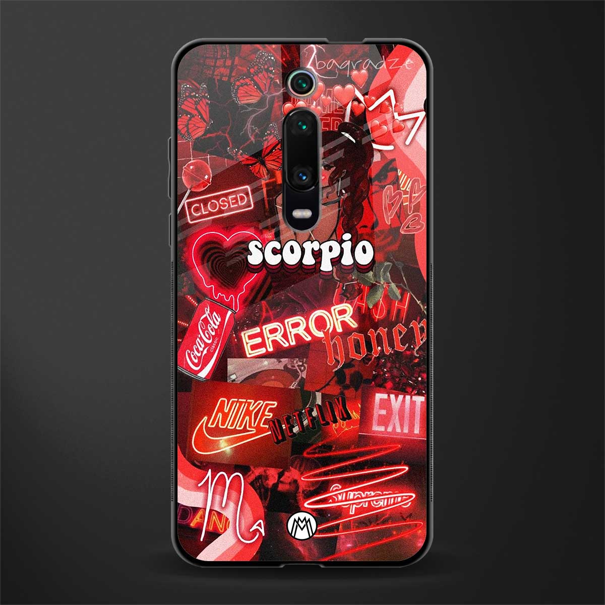 scorpio aesthetic collage glass case for redmi k20 image