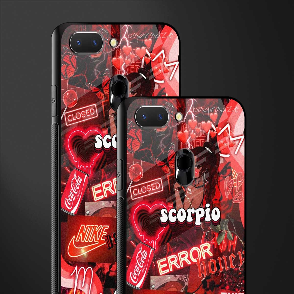 scorpio aesthetic collage glass case for oppo a5 image-2
