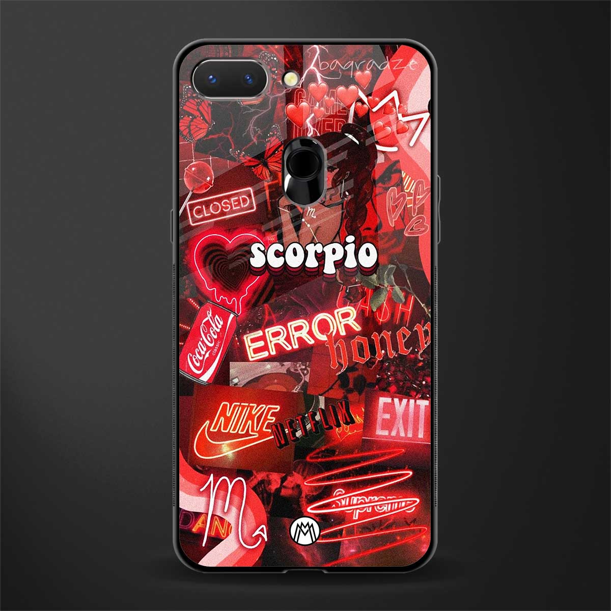 scorpio aesthetic collage glass case for oppo a5 image
