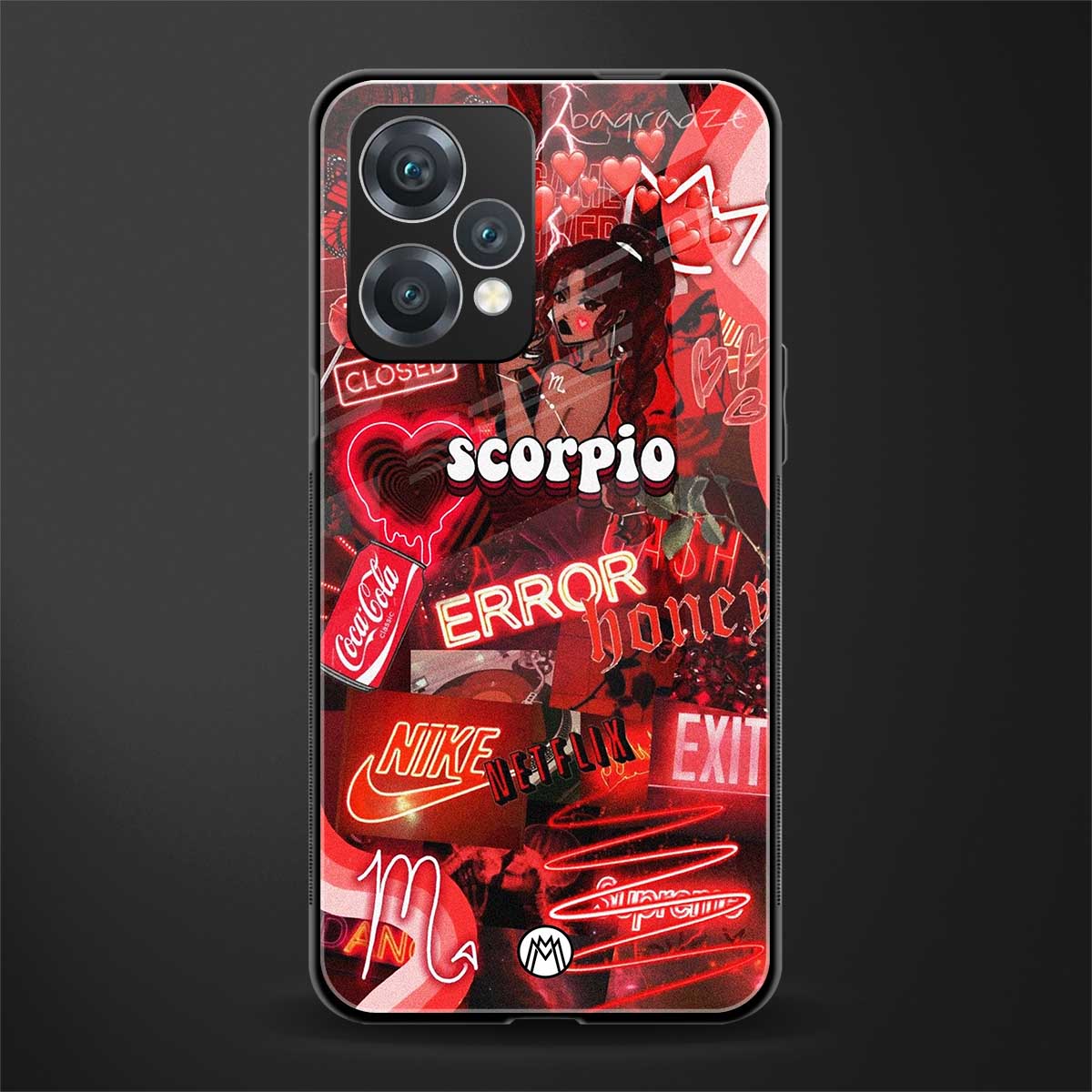 scorpio aesthetic collage back phone cover | glass case for realme 9 pro 5g