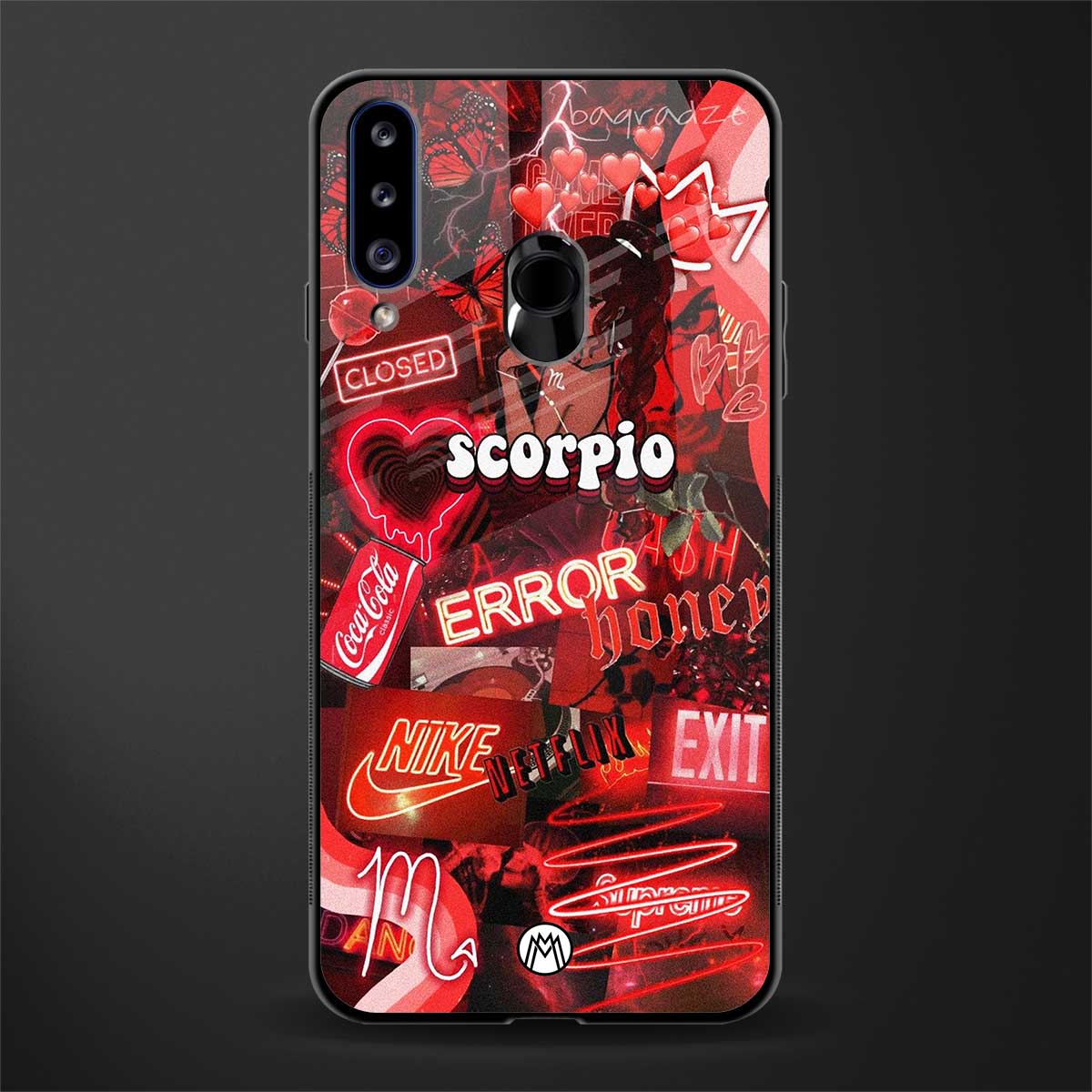 scorpio aesthetic collage glass case for samsung galaxy a20s image