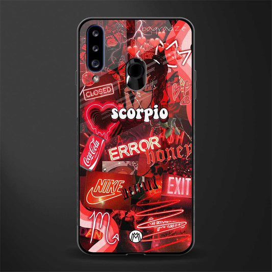 scorpio aesthetic collage glass case for samsung galaxy a20s image