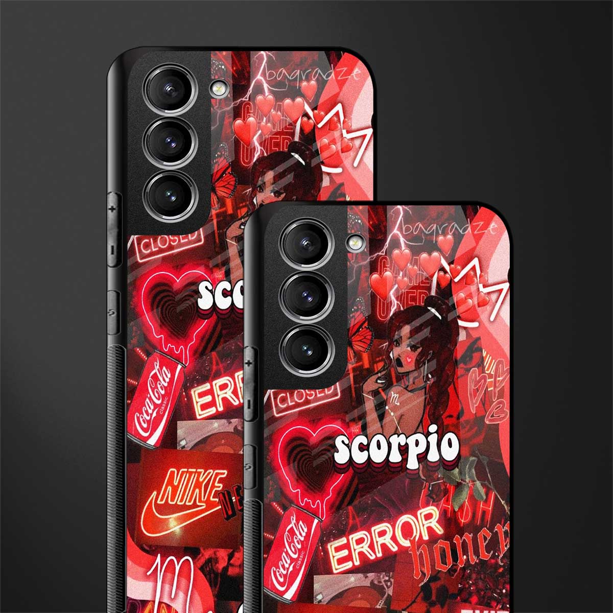 scorpio aesthetic collage glass case for samsung galaxy s22 plus 5g image-2