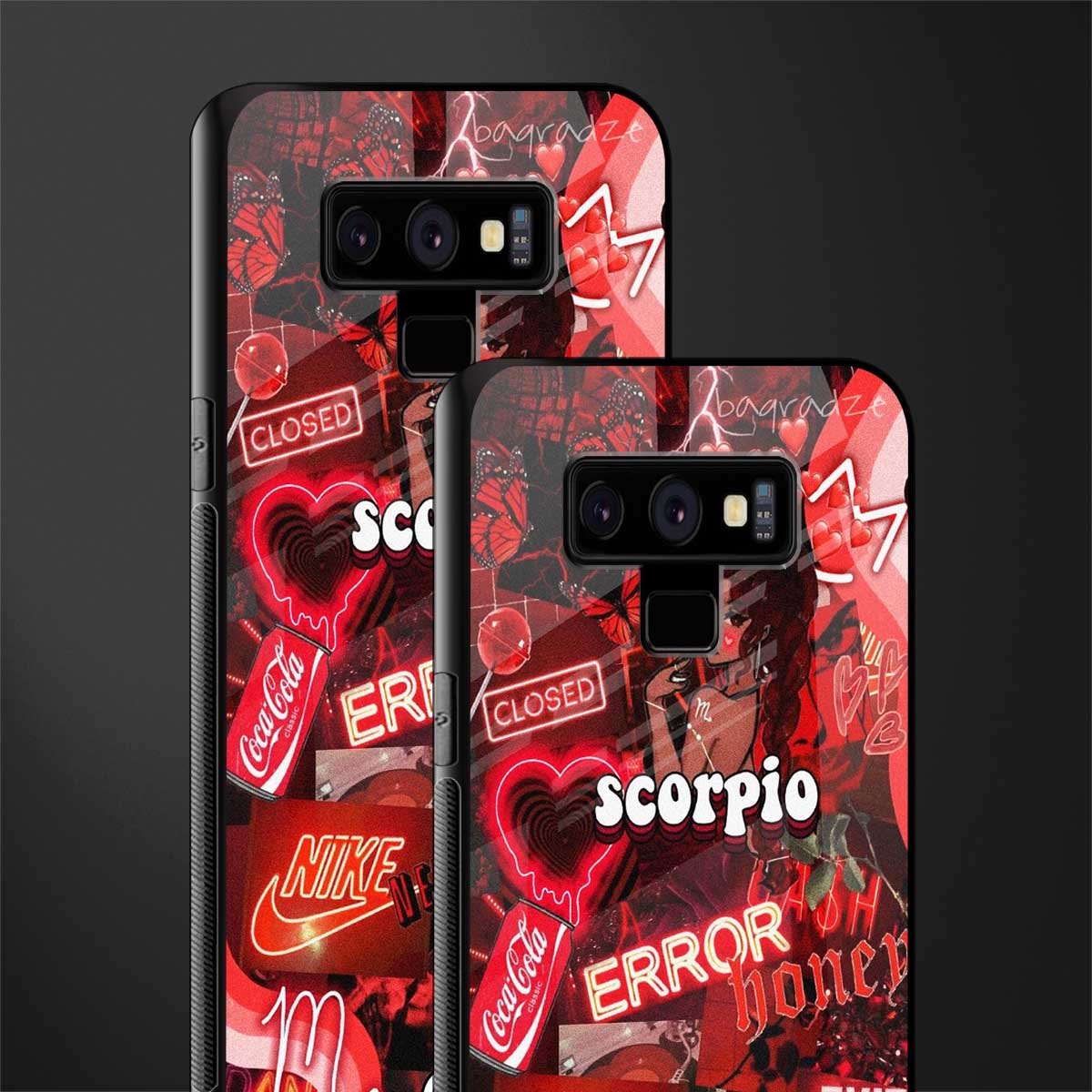 scorpio aesthetic collage glass case for samsung galaxy note 9 image-2