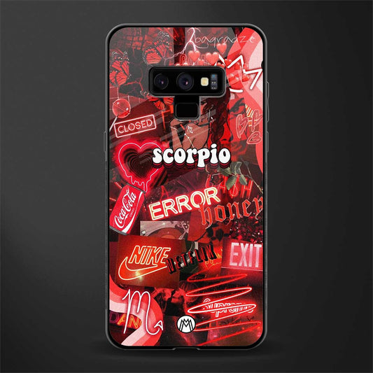 scorpio aesthetic collage glass case for samsung galaxy note 9 image