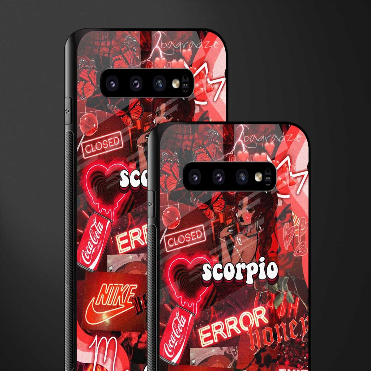 scorpio aesthetic collage glass case for samsung galaxy s10 image-2