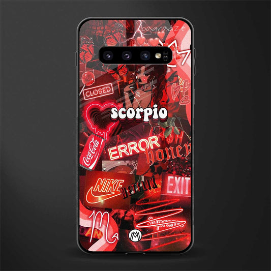 scorpio aesthetic collage glass case for samsung galaxy s10 plus image