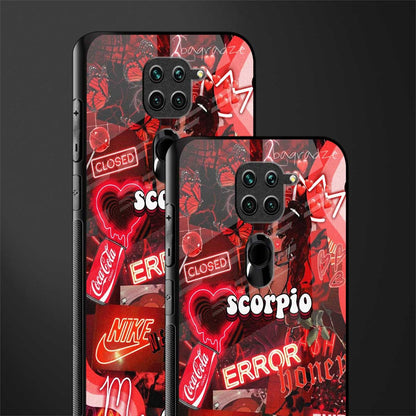 scorpio aesthetic collage glass case for redmi note 9 image-2
