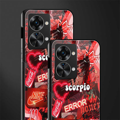 scorpio aesthetic collage glass case for phone case | glass case for oneplus nord 2t 5g