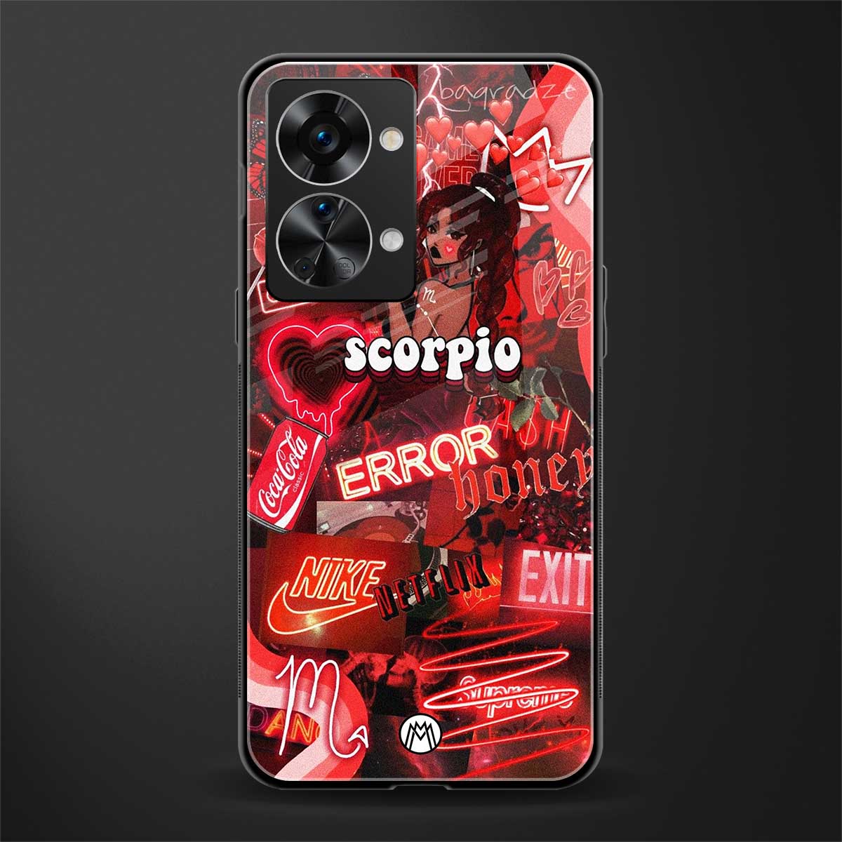 scorpio aesthetic collage glass case for phone case | glass case for oneplus nord 2t 5g