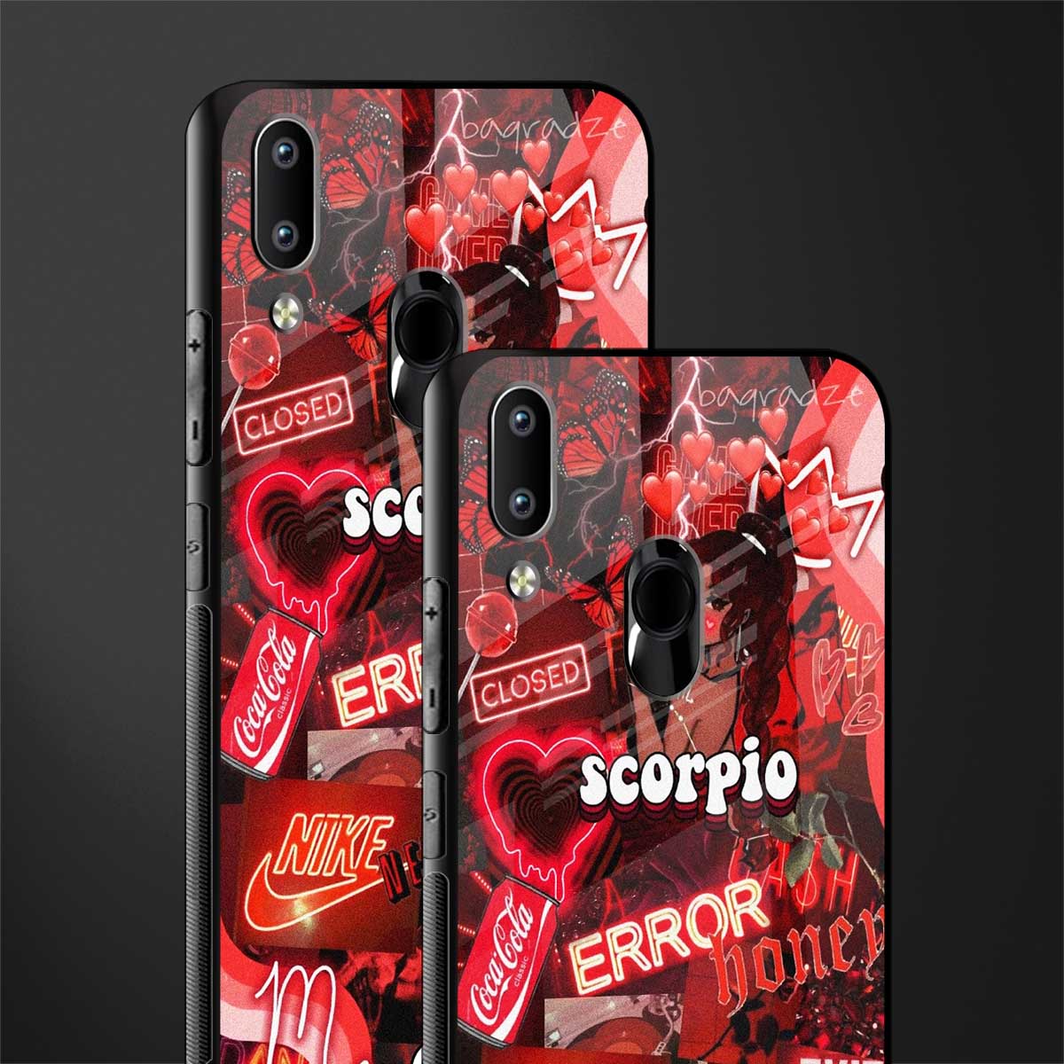 scorpio aesthetic collage glass case for vivo y91 image-2