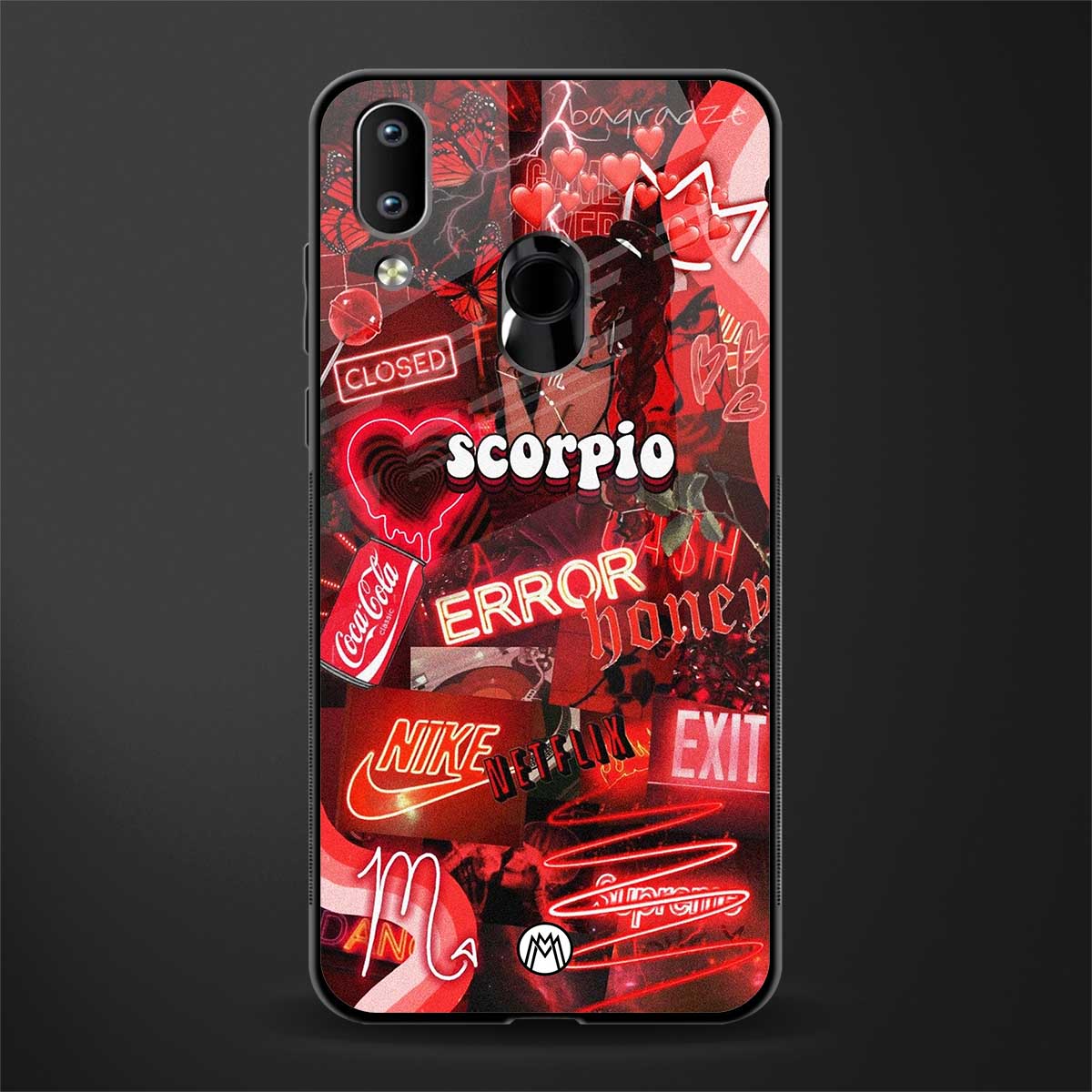 scorpio aesthetic collage glass case for vivo y95 image
