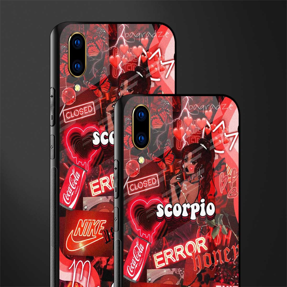 scorpio aesthetic collage glass case for vivo v11 pro image-2