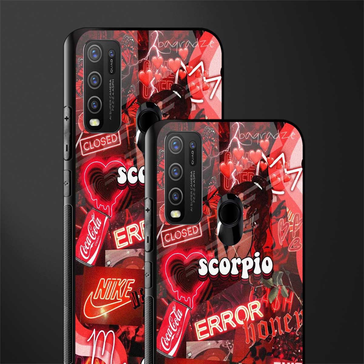scorpio aesthetic collage glass case for vivo y50 image-2