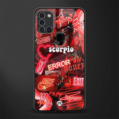 scorpio aesthetic collage glass case for samsung galaxy a21s image