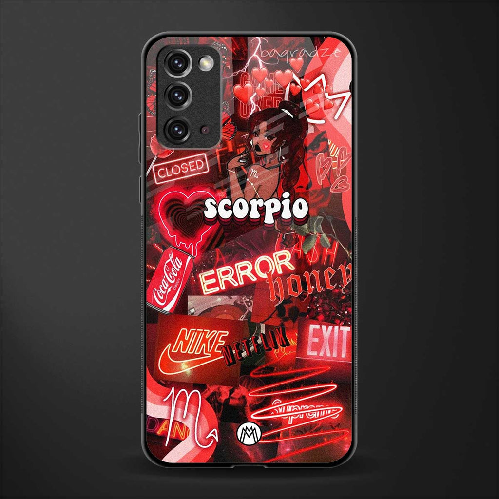 scorpio aesthetic collage glass case for samsung galaxy note 20 image