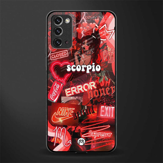 scorpio aesthetic collage glass case for samsung galaxy note 20 image