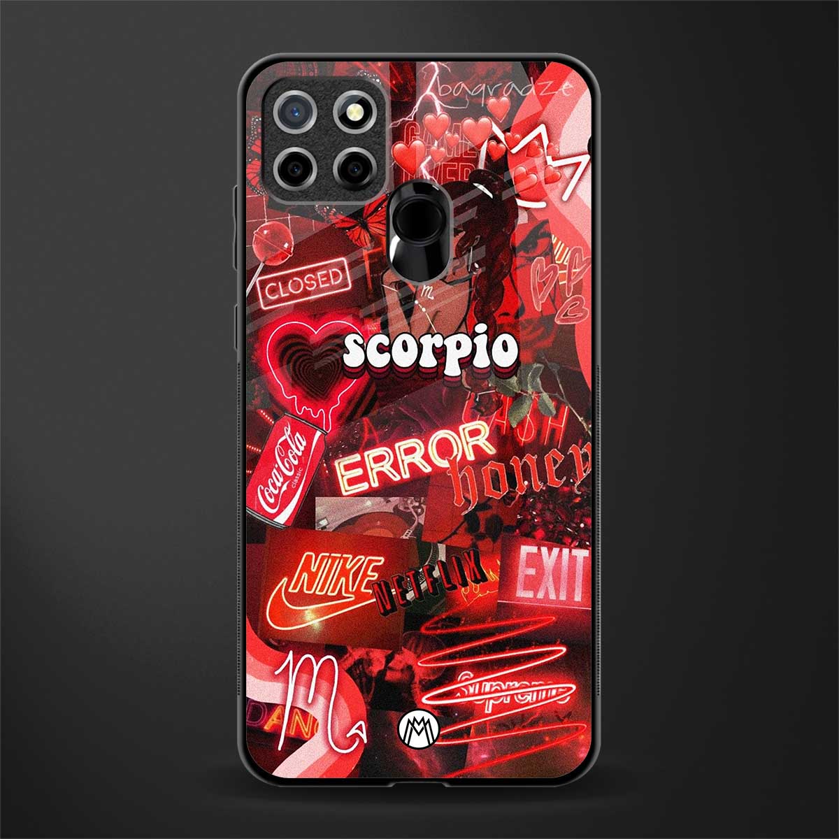 scorpio aesthetic collage glass case for realme narzo 30a image