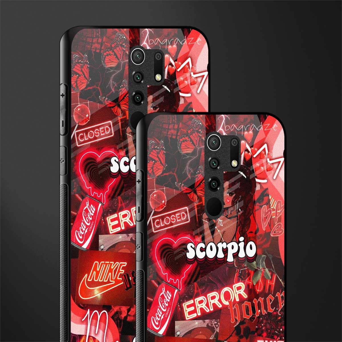 scorpio aesthetic collage glass case for poco m2 image-2