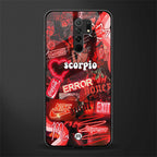 scorpio aesthetic collage glass case for redmi 9 prime image