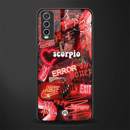 scorpio aesthetic collage glass case for vivo y20 image