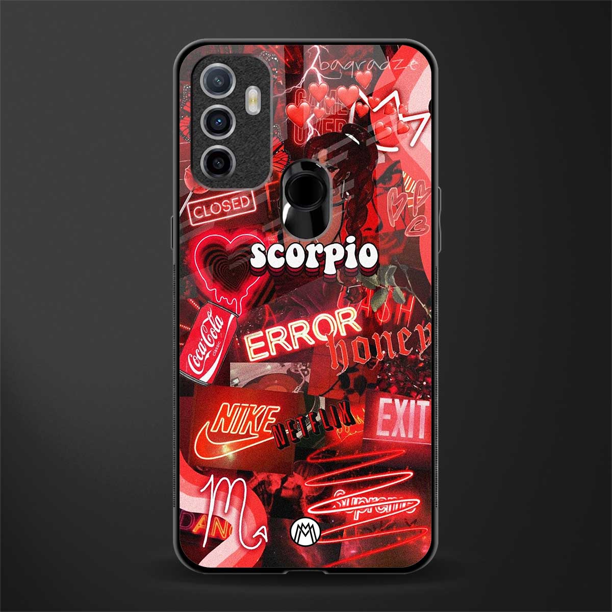 scorpio aesthetic collage glass case for oppo a53 image