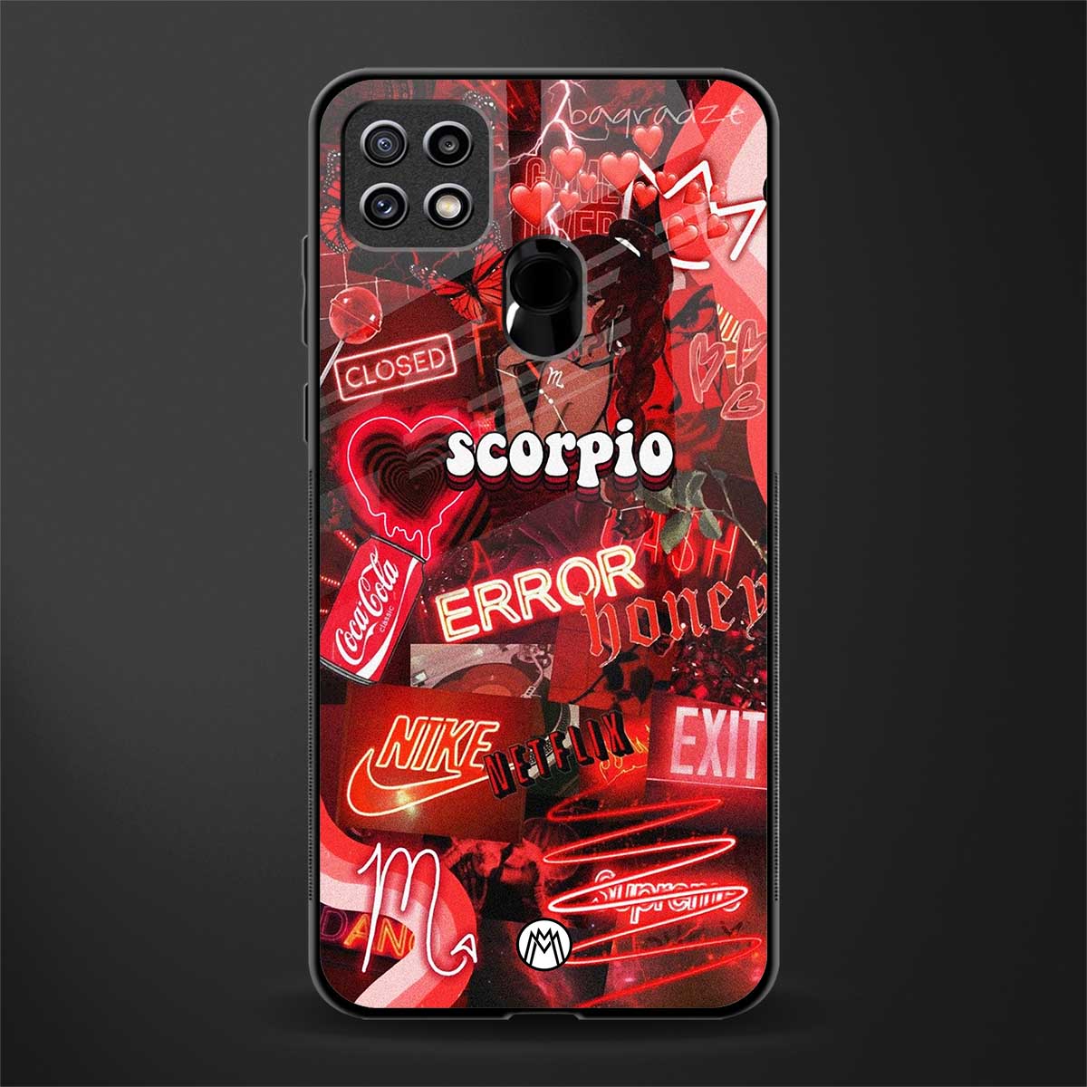 scorpio aesthetic collage glass case for oppo a15 image