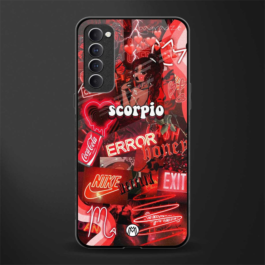 scorpio aesthetic collage glass case for oppo reno 4 pro image