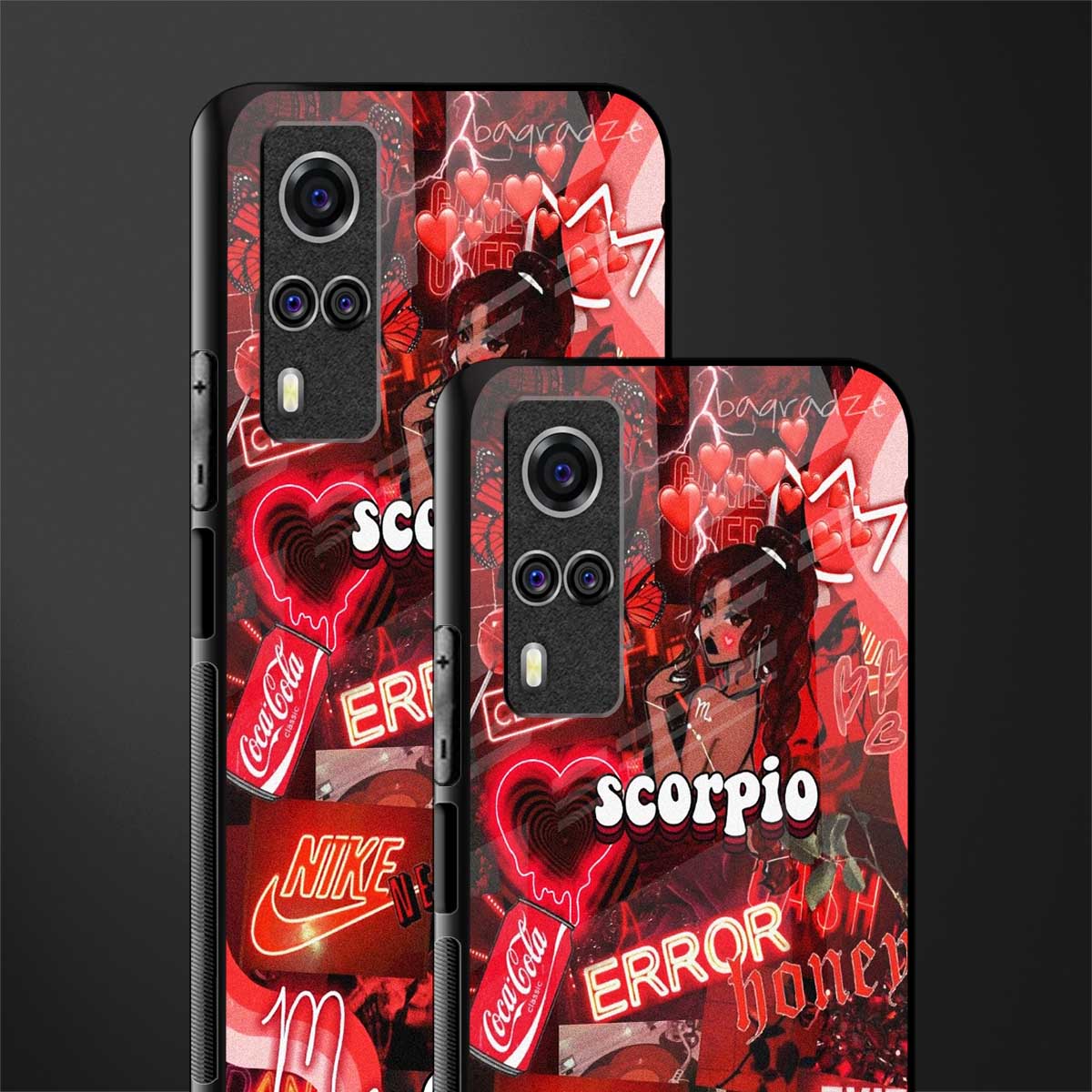 scorpio aesthetic collage glass case for vivo y53s image-2