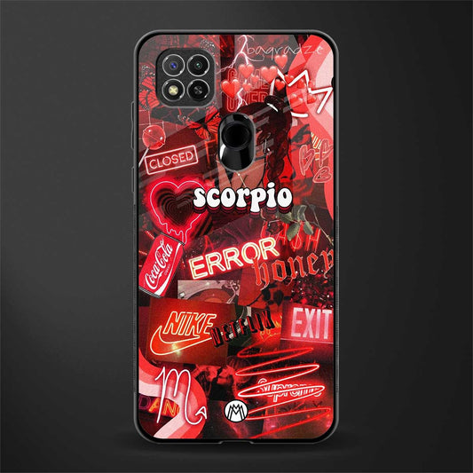 scorpio aesthetic collage glass case for redmi 9 image