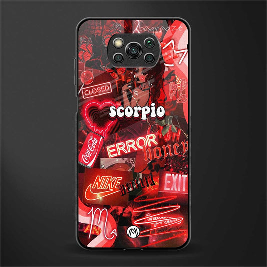 scorpio aesthetic collage glass case for poco x3 image